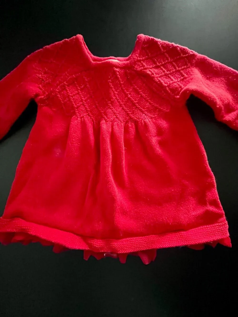 Baby Cat & Jack Red Sweater Dress, 6-9 Months